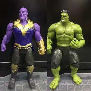 

2pcs/set Marvel Avengers 3 Infinity War Thanos and The Hulk Action Figure Toy Superhero Collection PVC Model Doll Children Gifts