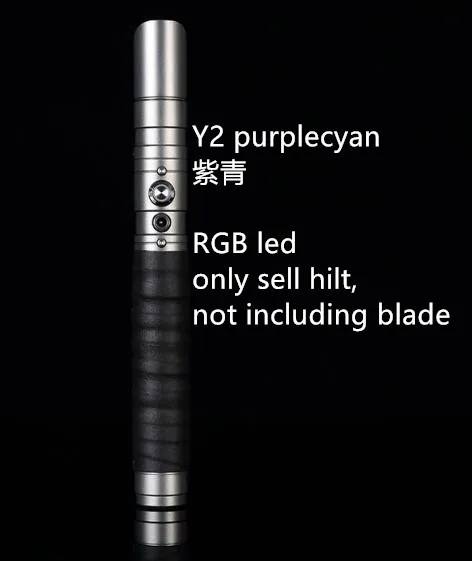 

Yanqing metal lightsaber for lightsaber combat, RGB led, pointed tip, Y2 purplecyan, only sell hilt