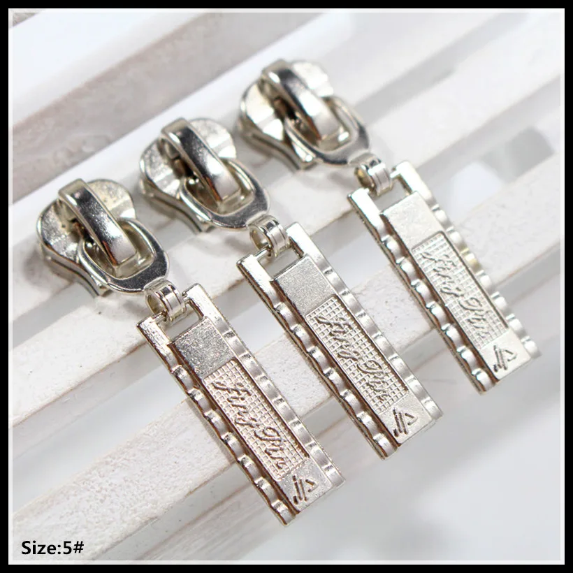 5 20pcs Wholesale High quality metal silver copper zipper head