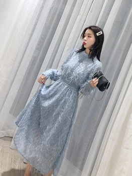 

2019 Large-size Women's Clothes Plus Size Winter Dress Age-reducing Foreign Style Dress Girl M Fashionable Belle Dress Dl537
