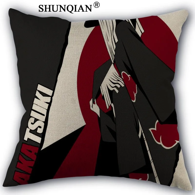 Pillowcase Аниме «Наруто» наволочка из хлопка, изготовление на заказ квадратные декоративные чехлы на подушку чехол на молнии размером 45*45 см с одной стороны - Цвет: Pillowcase