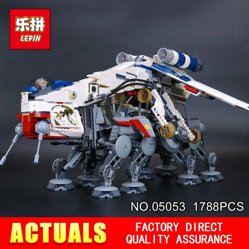 

LEPIN 05053 Star Cool Model Wars 1788pcs Republic Dropship with AT-OT Walker Building blocks Bricks Compatible 10195 Toy Gift