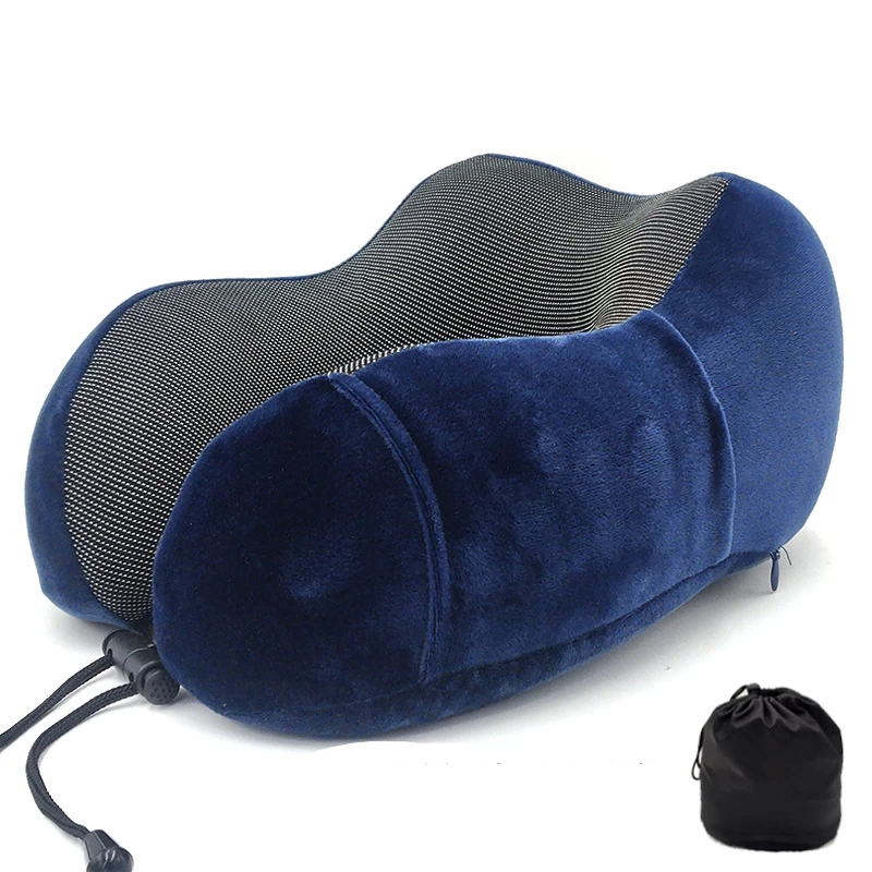 Новые u-образные подушки для шеи из пены с эффектом памяти, мягкие медленные подушки для путешествий, однотонный шейный затылочный медицинский постельные принадлежности, Прямая поставка