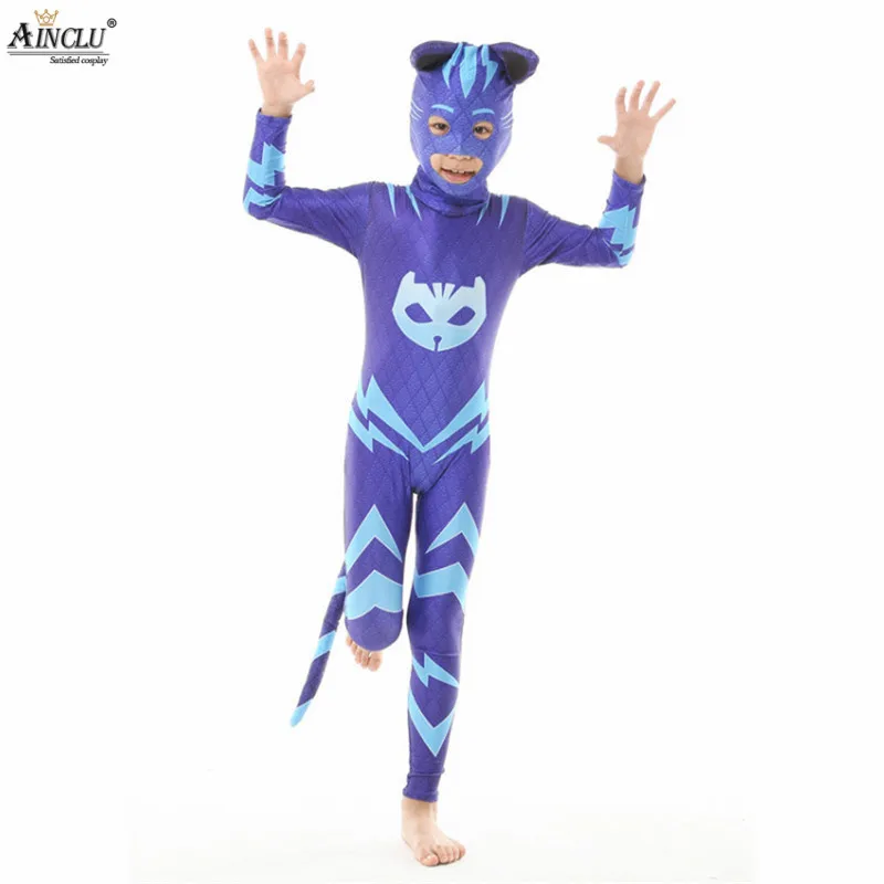 Ainclu 24 hrs Out Amaya Cosplay Costume Gekko Catboy Birthday Party Halloween Costumes With Headgear For Kids Free shipping
