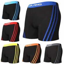 Мужские плавательные трусы дышащие полосатые мужские плавки купальник с заниженной талией мужские трусы-боксеры Sunga Gym пляжные шорты