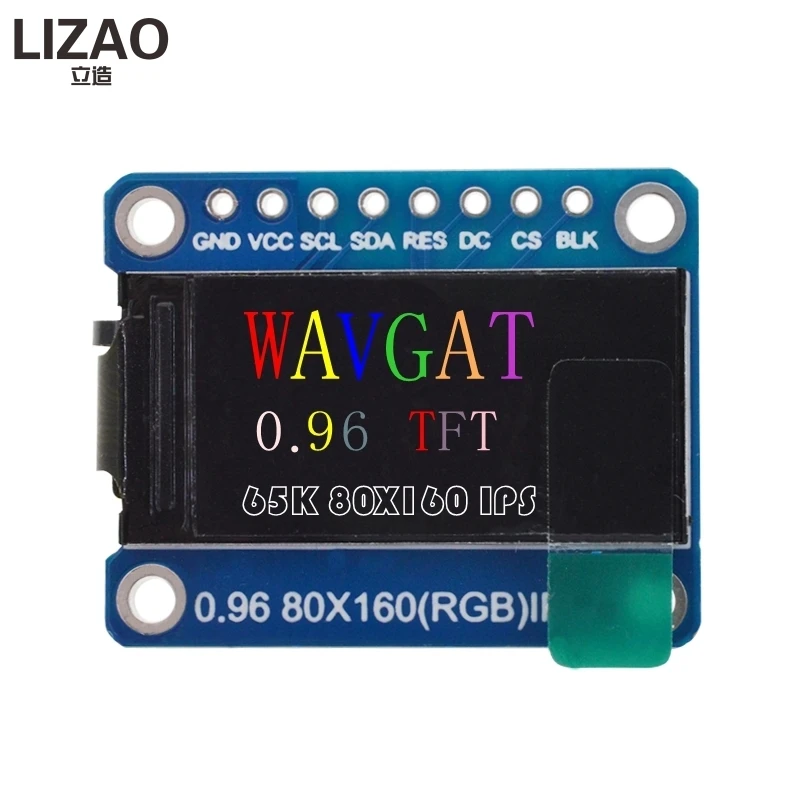 WAVGAT TFT дисплей 0,96/1,3 дюймов ips 7P SPI HD 65K полноцветный ЖК-модуль ST7735/ST7789 Привод IC 80*160 240*240(не OLED