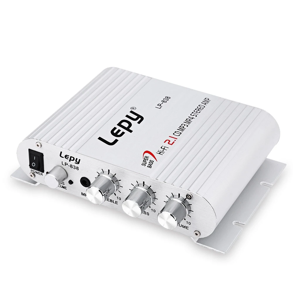 Lepy LP-838 мини Hi-Fi стерео Усилители домашние Booster DVD авто мотоцикл домашнего аудио