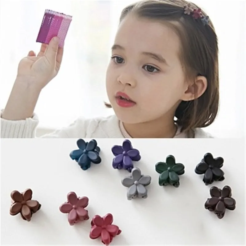 20pcs/lot New Children's Hair Accessories Flowers Mini Hairpins Kids