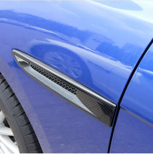 Углеродное волокно стиль автомобиля боковое крыло накладка 3D наклейка для Jaguar XE F