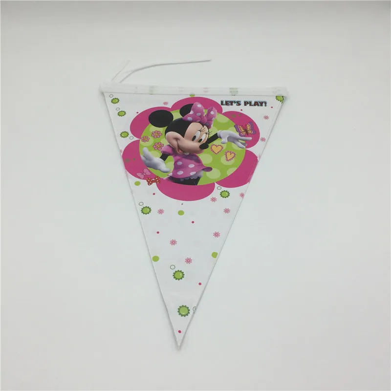 Disney Minnie mouse 20 тарелок+ 20 чашек+ 20 флагов+ 1 скатерть вечерние товары на день рождения 20 человек Декоративная скатерть для вечеринки набор
