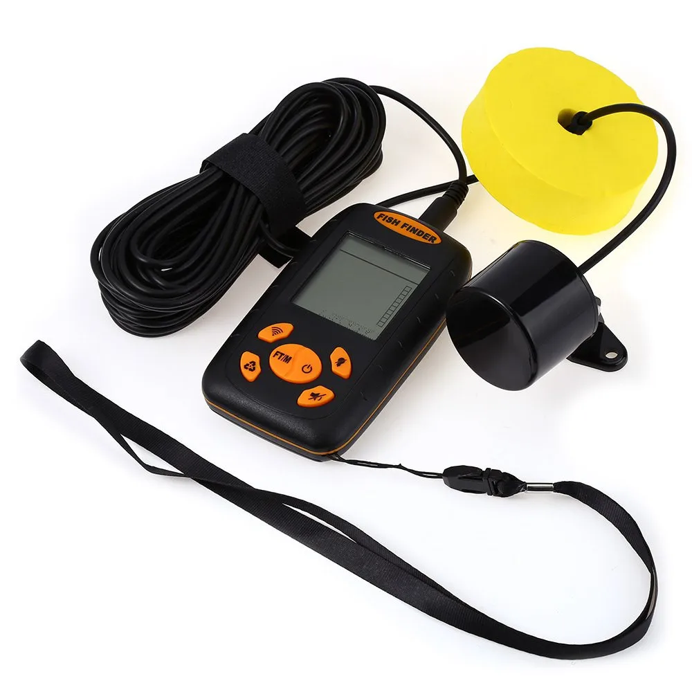 Haut produit pêche attirail trouveur sans fil Portable électronique Sonar LCD poissons trouveurs alarme 100M pêche leurre écho sondeur outils