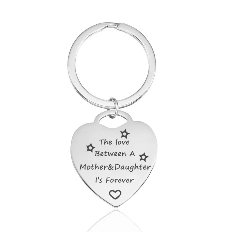 Semitree оптовая продажа кольцо для ключей из нержавеющей стали любовь между мамой и