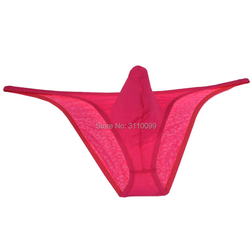 Men Hipster Brazilian Bikini Briefs Jacquard Lace Underwear Cheeky String Briefs 6