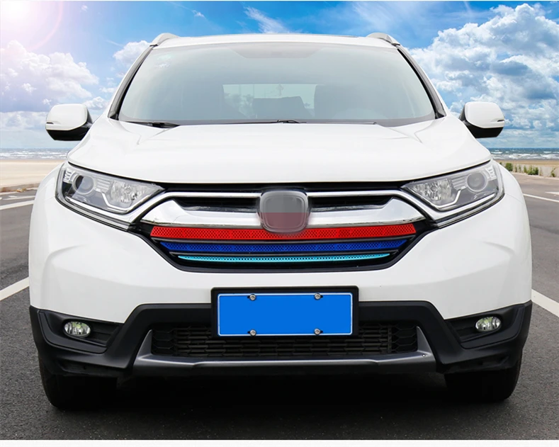 Для HONDA CRV C RV 2017 18 три цвета бампер воздухозаборная решетка Планки передняя полоса