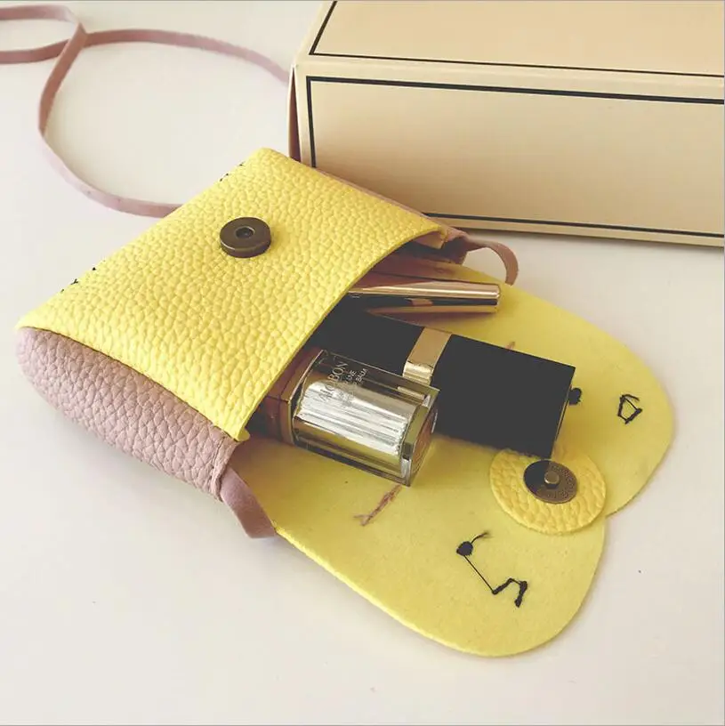 الأطفال الفتيات لطيف الكرتون الحيوان يد حقيبة كتف البسيطة Crossbody حقيبة Kawaii أرنب محفظة للعملة