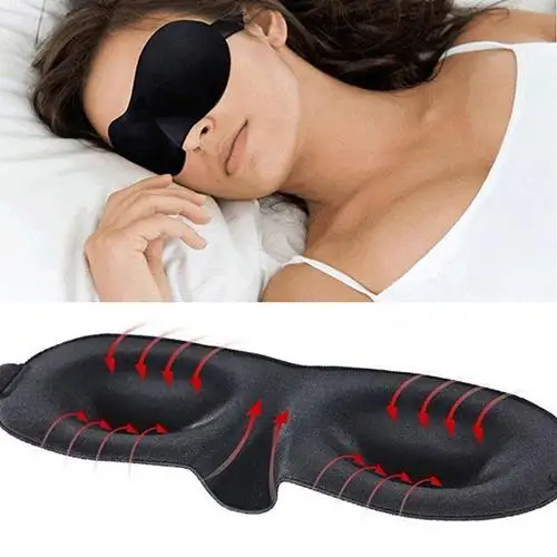 

1Pcs 3D Sleeping Eye Mask Blindfold Earplugs Eyeshade Cover Soft Shade Eye Patch Travel Sleep Aid Cover Light Guide Hot