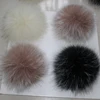 Fluffy Real Fox Fur Pompoms with Button 13-15cm DIY Fox Fur Pom Poms Balls Natural Fur Pompon For Scarves Hats Bags  Accessories ► Photo 3/6