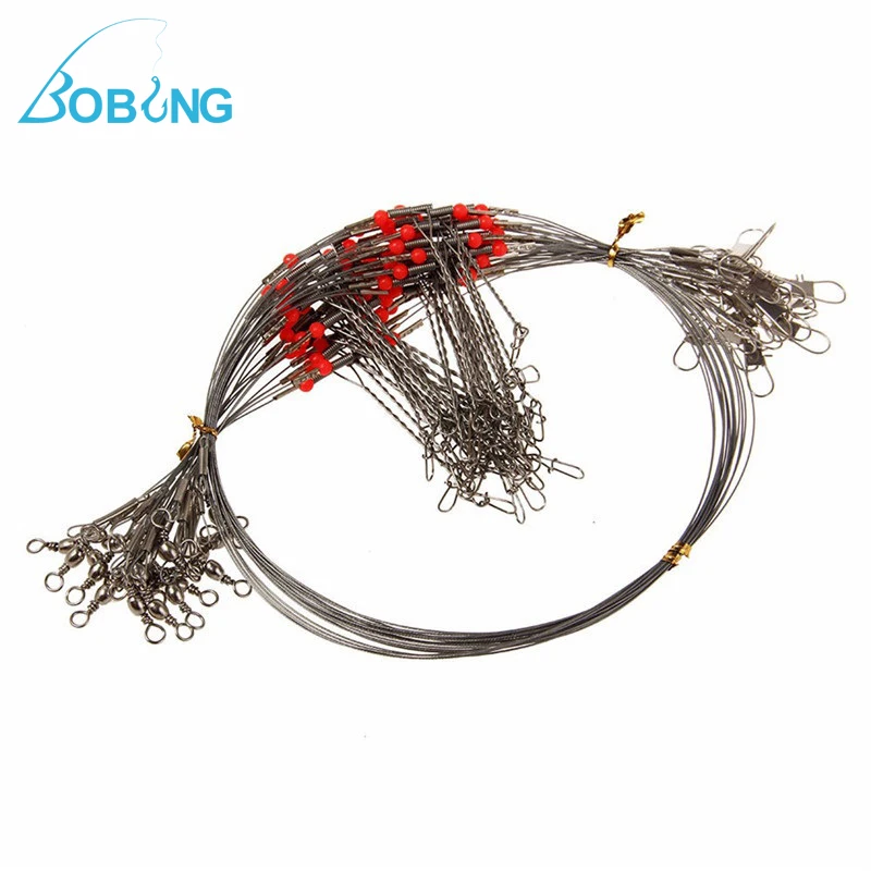 

Wire Trace Leader Rig 2 Arm Fishing Lure Bait Swivel Rings Fishing Connector Stainless Steel Fishing Tackle Box Accessory Tool