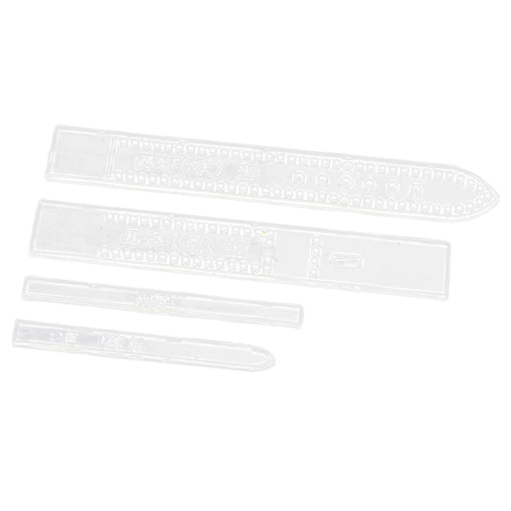 8Pcs Leather Craft Clear Acrylic Watch Strap Band Stencil Templates 18mm 20mm