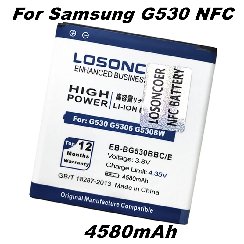 

4580mAh NFC EB-BG530CBE EB-BG531BBE for Samsung Galaxy Grand Prime J3 2016 J320F J320FN G5308W G530 G530H G531 J5 2015 battery