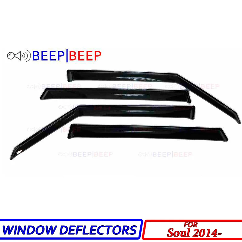 For Kia Soul 2014 2018 car window deflectors car wind deflector sun