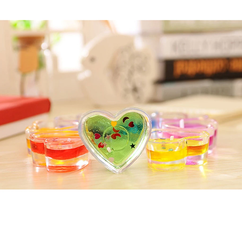 10pcs Party Accessory Heart Clear Plastic Votive Wedding Candle Holder Tealight Candles Cups Empty Hoders Plastic Candle Molds