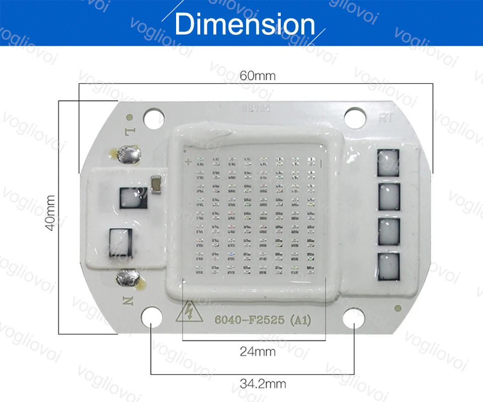 Vogliovoi светодиодный чип, COB 20W 30W 50W AC220V красного, зеленого и синего цвета умная ИС(интеграционная схема) не нужен драйвер Светодиодный лампа для DIY прожектор