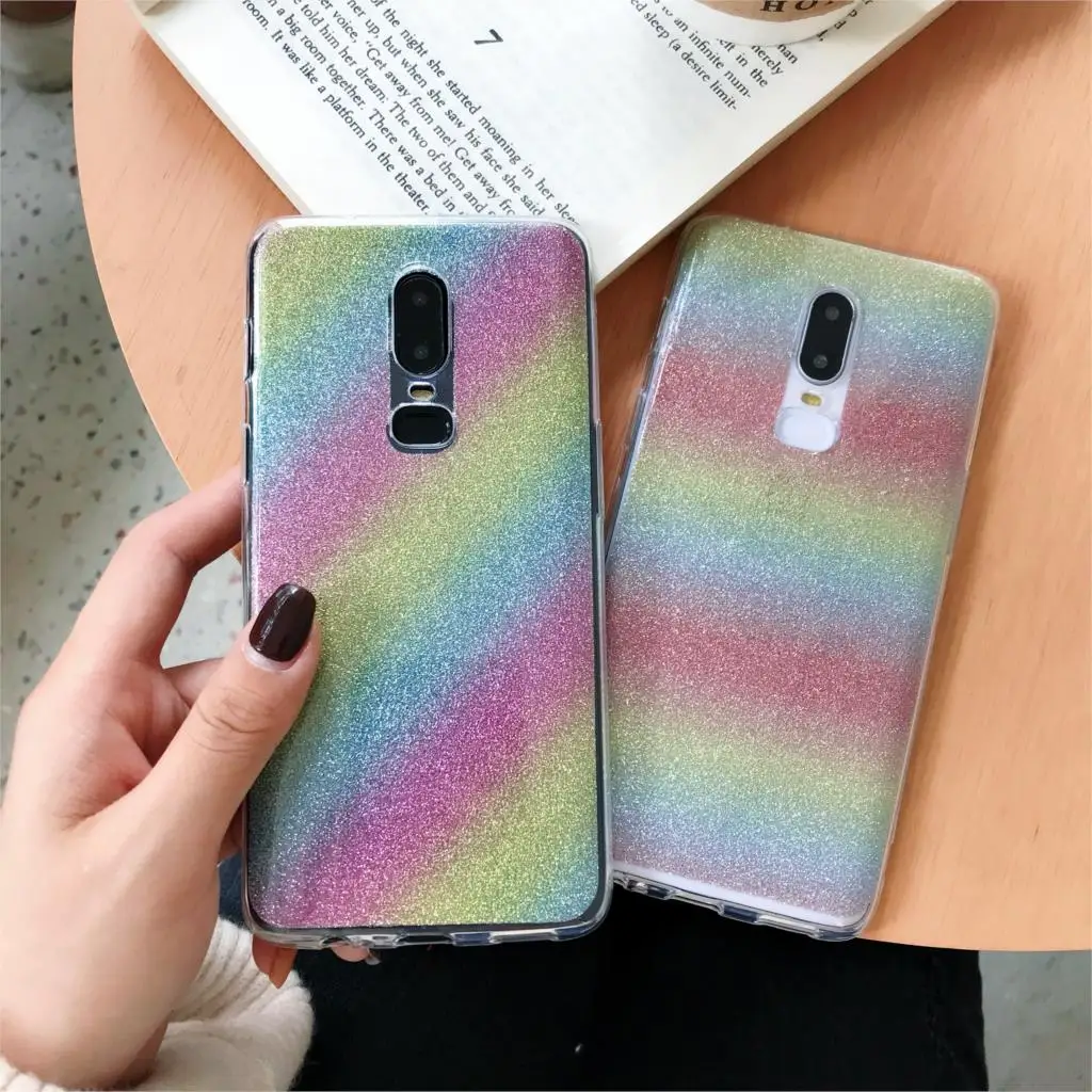 Gradient Aurora Laser Case For OnePlus 6 7 6T Cover Silicone TPU Soft Sony Xperia XA XA1 XA2 Ultra XZ1 XZ2 XZ3 XZ4 |