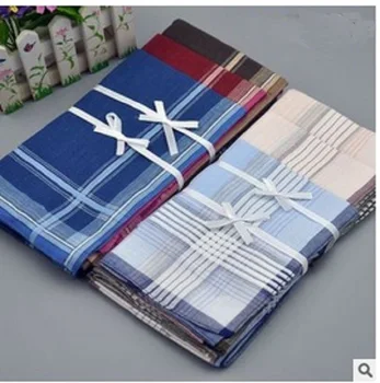 

12pcs/lot New Cotton Classic Soft Comfort Plaid Man Square Handkerchief Ladies Cotton Handkerchiefs Vintage Tea Towels10