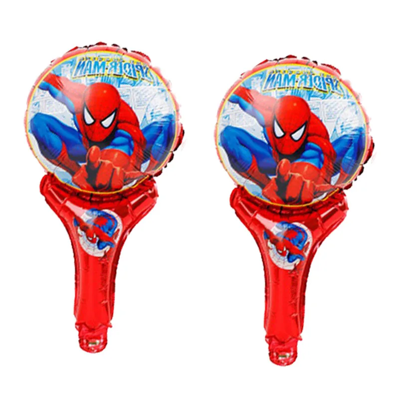 10 шт./лот) ручные аплодирующие воздушные шары, Мстители, герой, Человек-паук, фольгированные воздушные шары для тематического украшения, вечерние шары