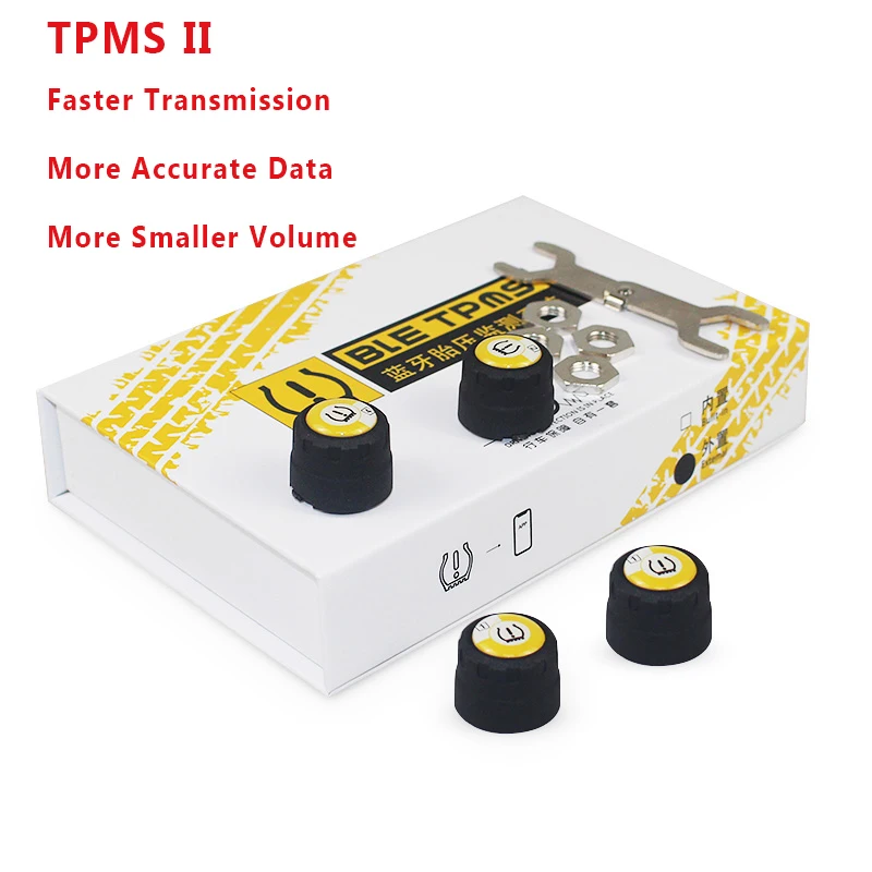 Датчики давления в шинах 4 шт. TPMS Bluetooth 0 для автомобилей с низким