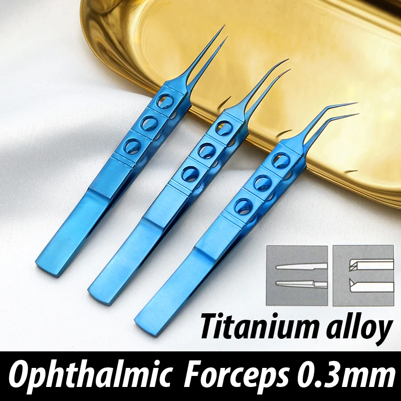 

Titanium alloy ophthalmic microsurgery forceps double eyelid surgery tool 11cm plastic tissue forceps