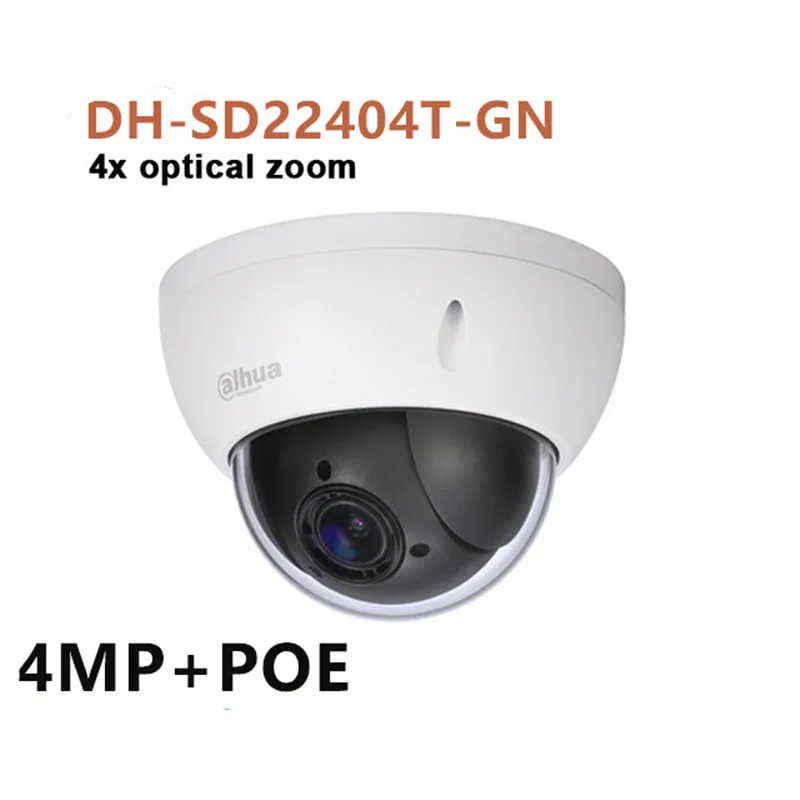 

Original English version DH SD22404T-GN 4MP Full HD Network Mini PTZ IP Dome 4x optical zoom lens DH-SD22404T-GN POE Camera