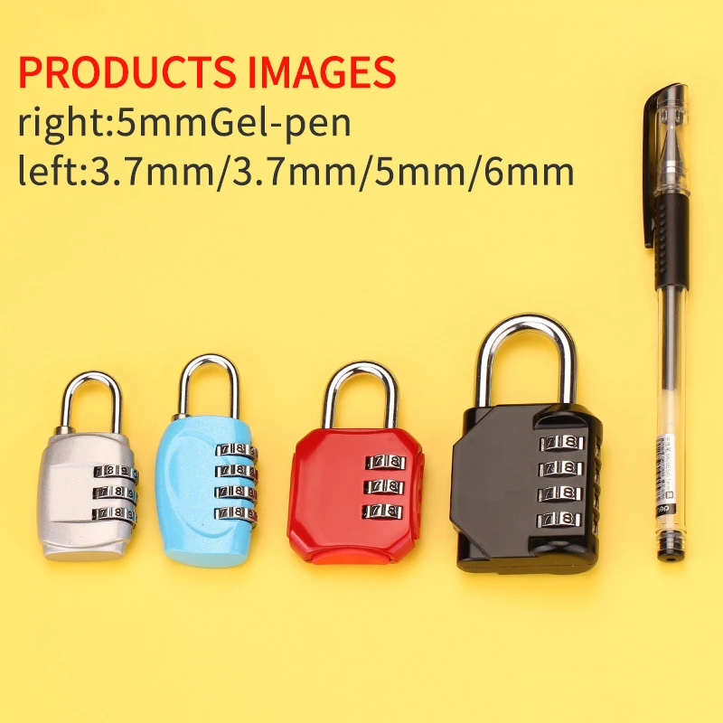 

Buy two get one free zinc alloy combination lock case bag zipper locker dormitory gym drawer color padlock