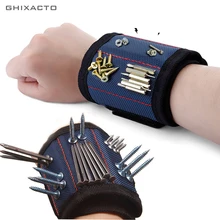 GHIXACTO полиэфирный магнитный браслет Портативная сумка для инструментов Электрик ремень для запястья Шурупы Для ногтей сверла держатель инструменты для ремонта