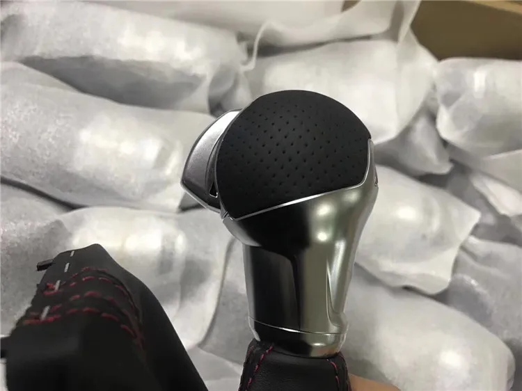 OEM для Audi A3 S3 ручка переключения передач перфорированная кожа Красная строчка |