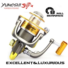YUMOSHI 8 BB карповая рыболовная Катушка 5,2: 1 Передаточное отношение высокая скорость 3 цвета легкая сверхпрочная спиннинговая катушка
