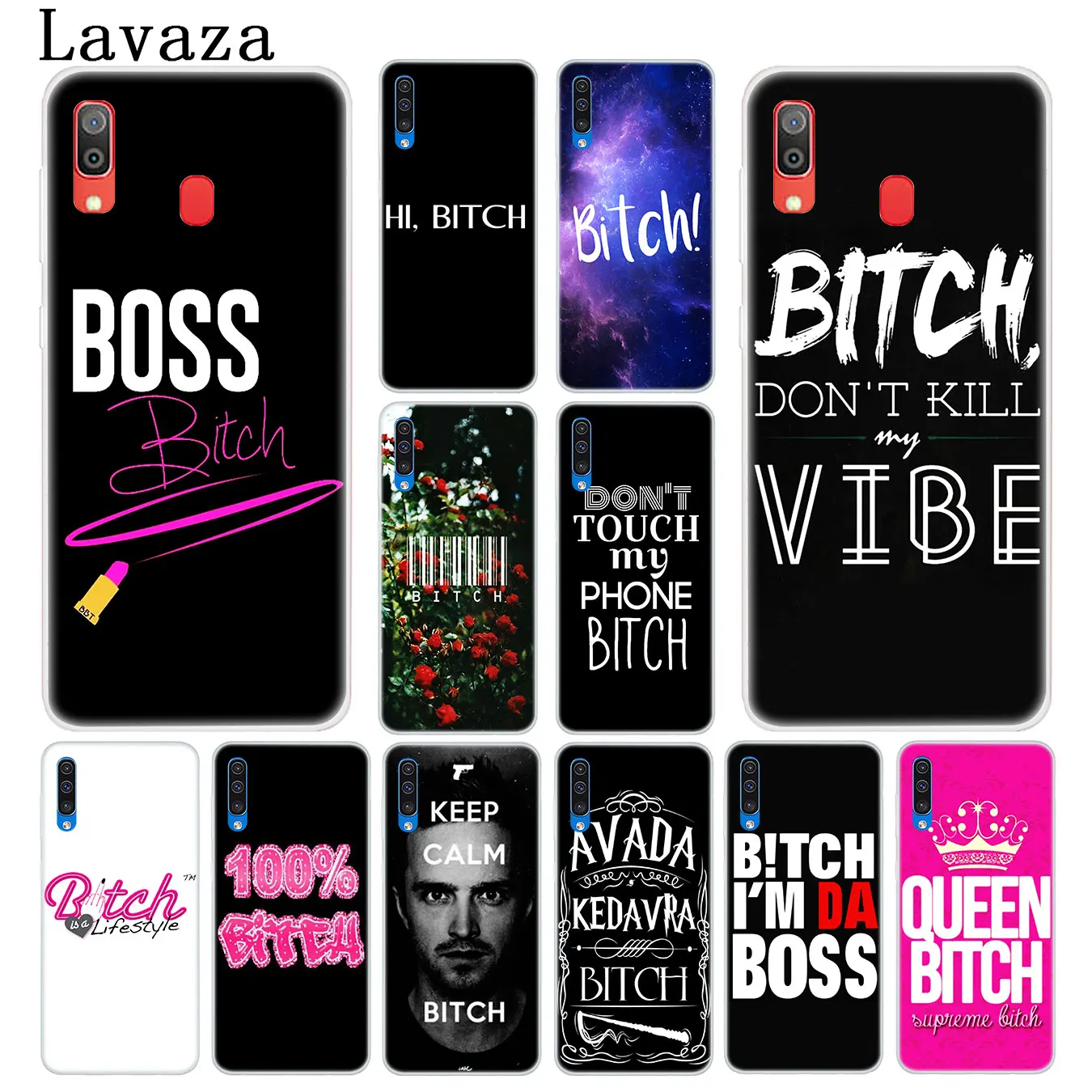 Жесткий чехол для телефона Lavaza Bitch mode on pink boos Samsung Galaxy A10 A20 A30 A40 A50 A60 A70 M40 M30 M20 M10
