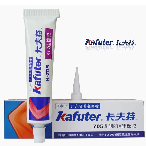 

Genuine Kafuter k-705 RTV Silicone Rubber Electronic Glue Sealant Transparent Organosilicon 45g