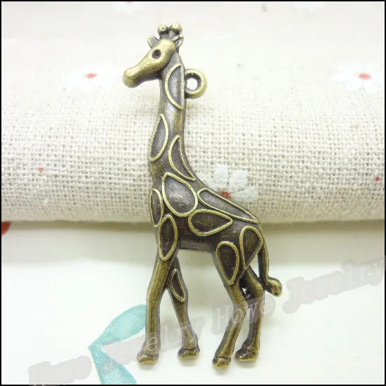 

Wholesale 20 pcs Vintage Charms Giraffe Pendant Antique bronze Fit Bracelets Necklace DIY Metal Jewelry Making