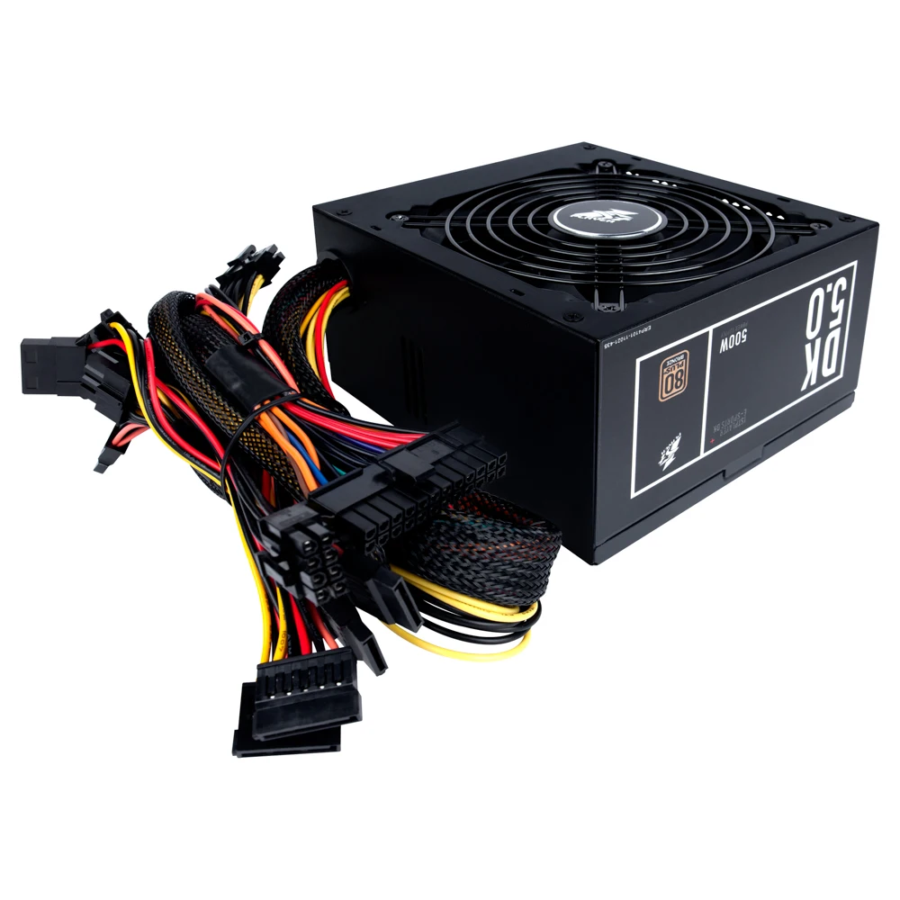 1STPLAYER DK5.0 500W UK Power Supply Active PFC Non Modular High Performance 80 Plus Bronze
