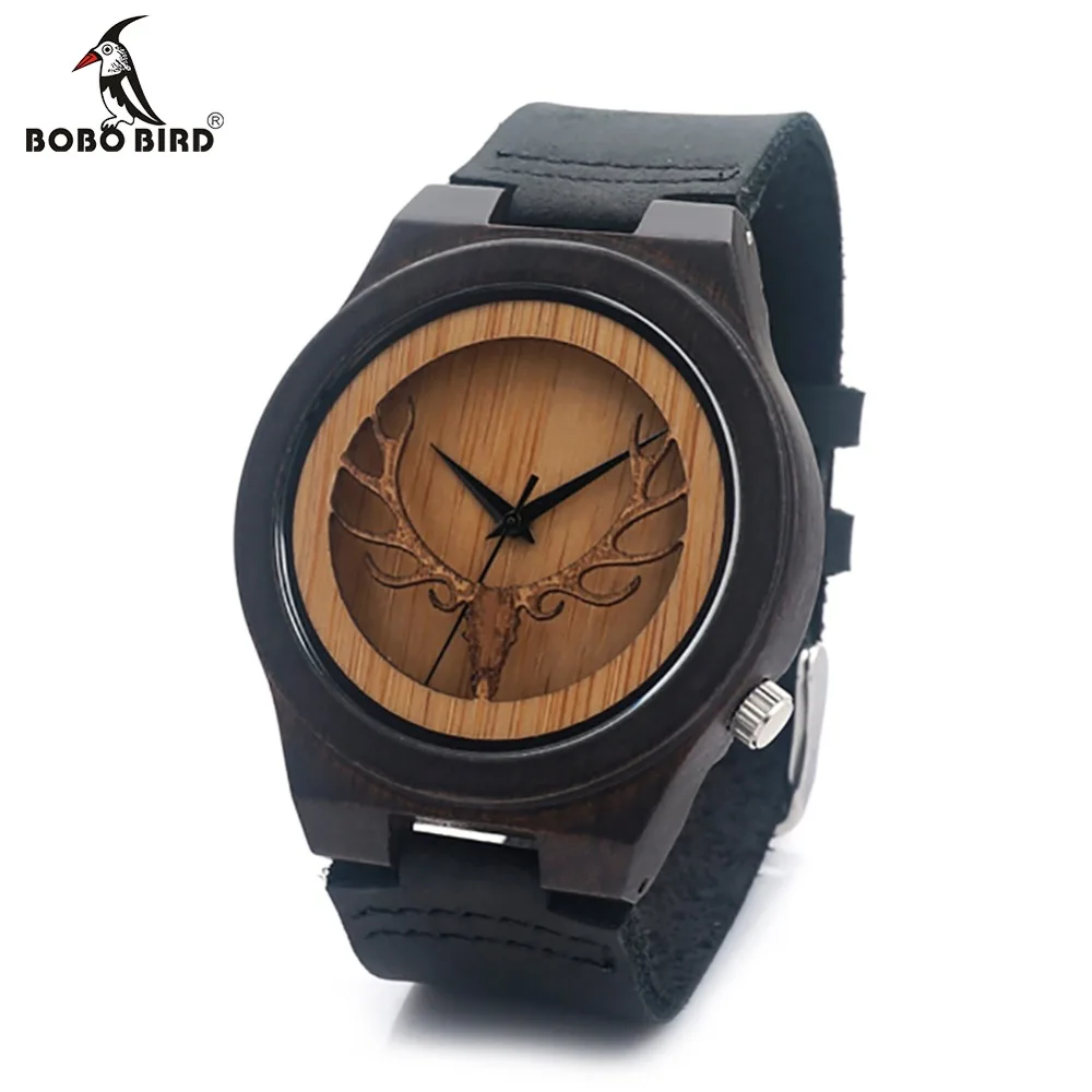 Prix pour BOBO BIRD Cerfs Tête Squelette Conception Ébène En Bois Quartz Montre Des Femmes Des Hommes Montre avec Bande de Cuir Véritable dans une boîte Cadeau Prix pour BOBO BIRD Cerfs Tête Squelette Conception Ébène En Bois Quartz Montre Des Femmes Des Hommes Montre avec Bande de Cuir Véritable dans une boîte Cadeau