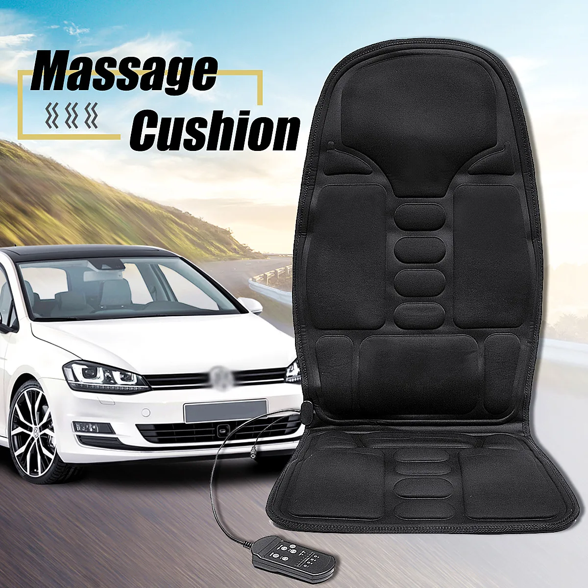 1pcs Electric Mulifunction Heated Massage Car Home Office Seat Cushion
