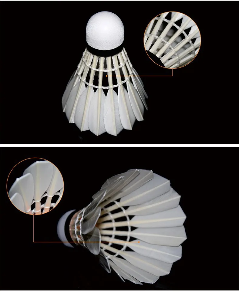 Подлинный RSL бадминтон волан RSL 3 перо Волан/Best прочность высшего класса утка перо волан для турнира