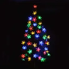 Наружная светодиодная гирлянда 110 В/220 В 10 м 80 вишневых цветов, сказочные гирлянды, Свадебные Рождественские новогодние лампы, украшения