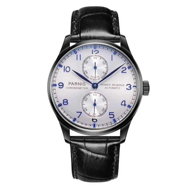 Мужские механические часы Parnis с запасом хода, классические автоматические механические наручные часы - Цвет: p4