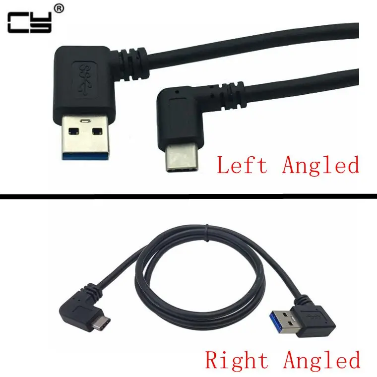 90 градусов кабель с разъемом USB C 3 0 A к Тип левый и правый угол синхронизации