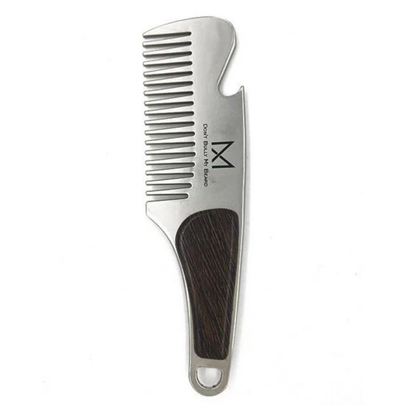 Mayitr портативный для мужчин борода нержавеющая сталь гребень для бритья антистатические Карманный мужской щетка для усов для укладки инструмент