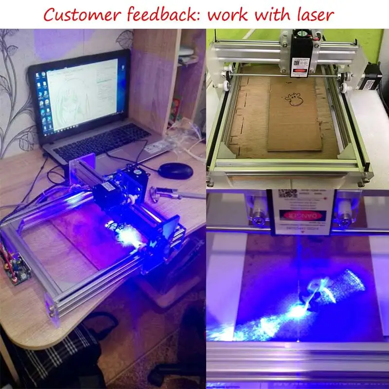 Twowin 500 mw/2500 mw/5500 MW Настольный DIY Фиолетовый лазерный гравировальный станок, принтер с ЧПУ, рабочая зона 20 см x 17 см фрезерный станок с ЧПУ