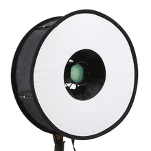 Dobrável 45 cm Anel de Luz do Flash Softbox Speedlight Rodada Estilo Shoot Suave box Flash Suave Difusor de Luz + CarryBag